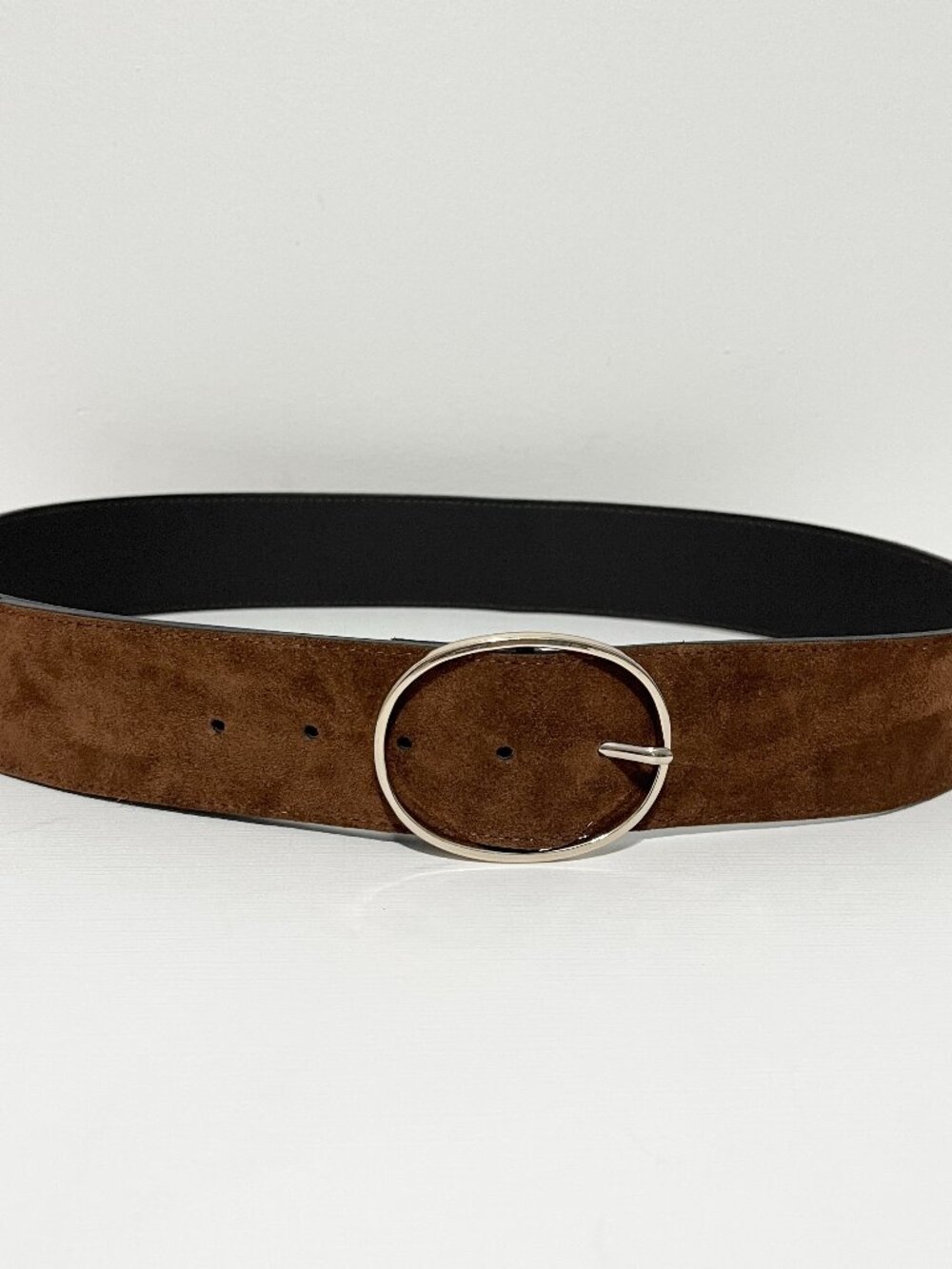 Artisan Italy Made Leather Suede Belt 95/38 Brown Western Boho Old Money